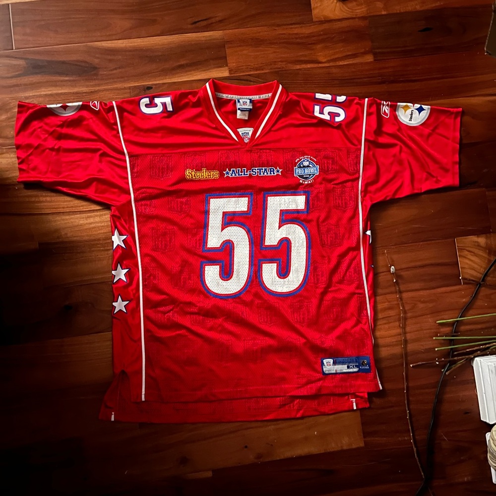 2006 Joey Porter Pittsburgh Steelers Pro Bowl Football Jersey Sz XL Great Color